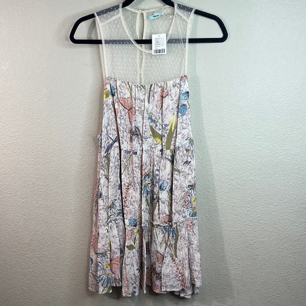 Kimchi Blue Sleeveless Mesh Floral Print Mini Dress